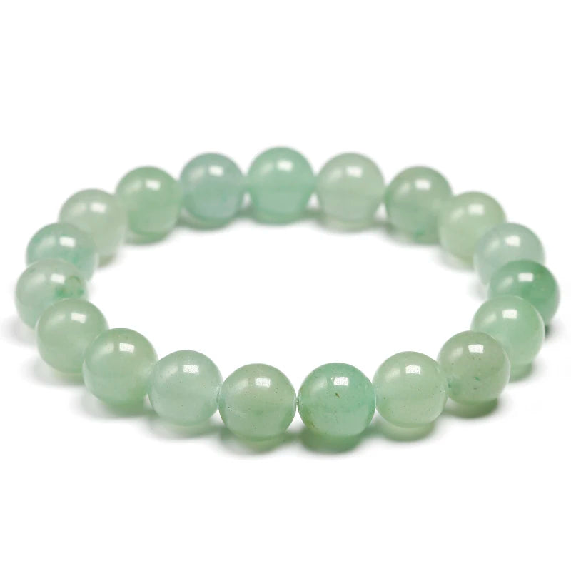 6 8 10 12 14mm New Meditation Natural Green Aventurine Women Bracelets Natural Stone Yoga Mala Beads Healing Jewelry Men Gift