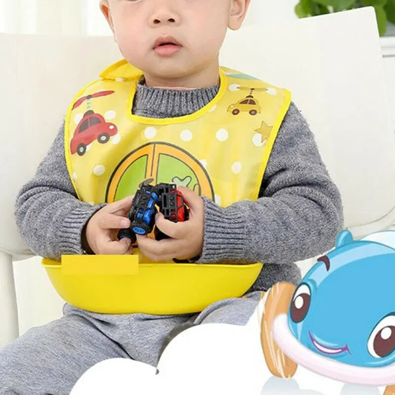 2019 Baby Accessories Bibs Burp Cloths Clothing New Waterproof Silicone Baby Bib Washable Roll Up Crumb Catcher Feeding