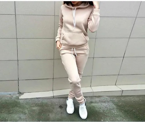 2022 Women Sportswear Autumn Tracksuit Hoodies Pants Tracksuit Sweatshirt Sweat Suit Gym Running Fitness Plus Size Jogging Set