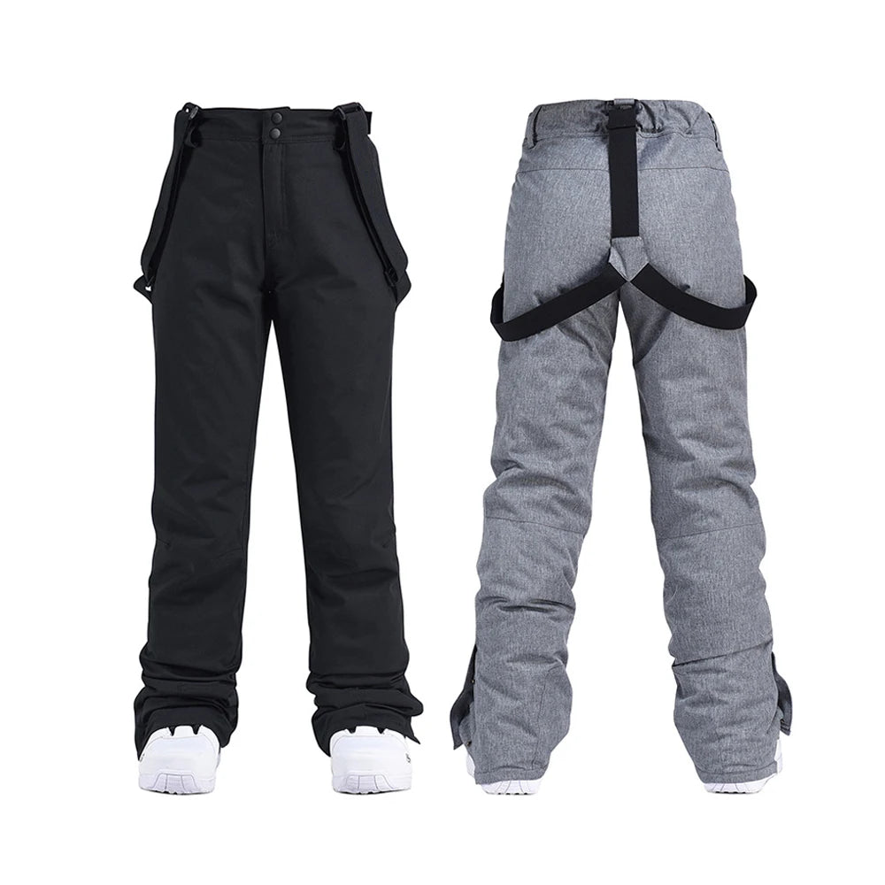 Ski Pants Men Women Thicken Windproof Waterproof Cotton Winter Pants Outdoor Sports Snowboarding Warm Breathable Overalls Unisex