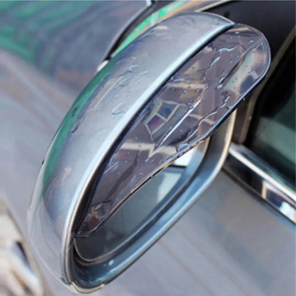 2pcs Universal Flexible PVC Rearview Mirror Rain Shade Rainproof Blades Car Back Mirror Eyebrow Rain Cover Car Acc