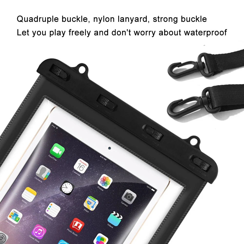 10.5Inch Tablet Pouch Case Cover Protector Waterproof Tablet Touch Screen Dry Bag Swimming Bags For Ipad Kindle Samsung MiPad2/3