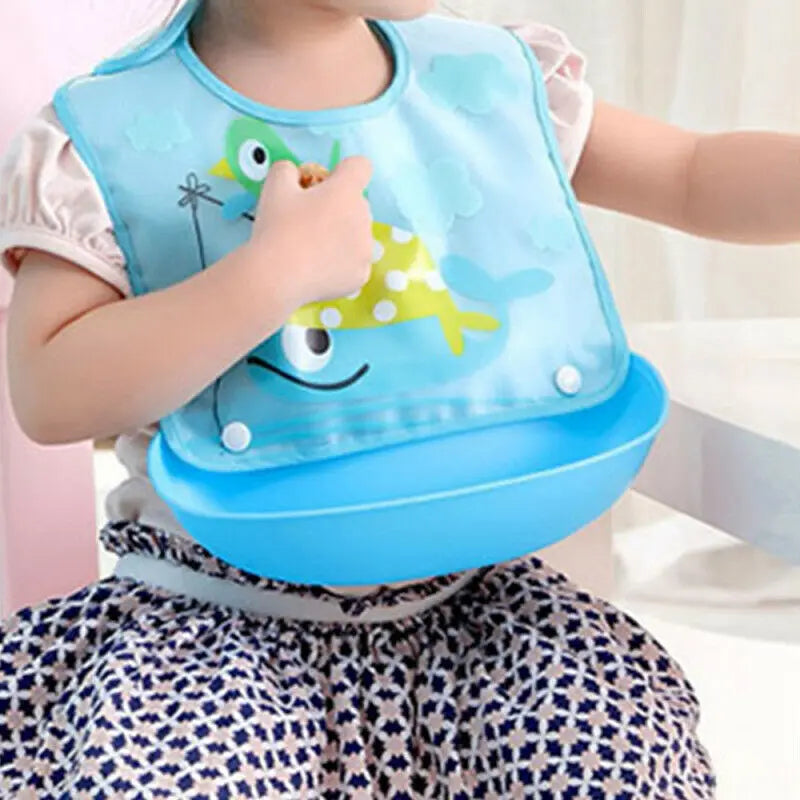 2019 Baby Accessories Bibs Burp Cloths Clothing New Waterproof Silicone Baby Bib Washable Roll Up Crumb Catcher Feeding