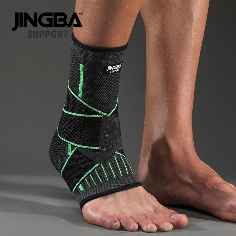 JINGBA SUPPORT 1 PCS Protective Football Ankle Support Basketball Ankle Brace Compression Nylon Strap Belt Ankle Protector