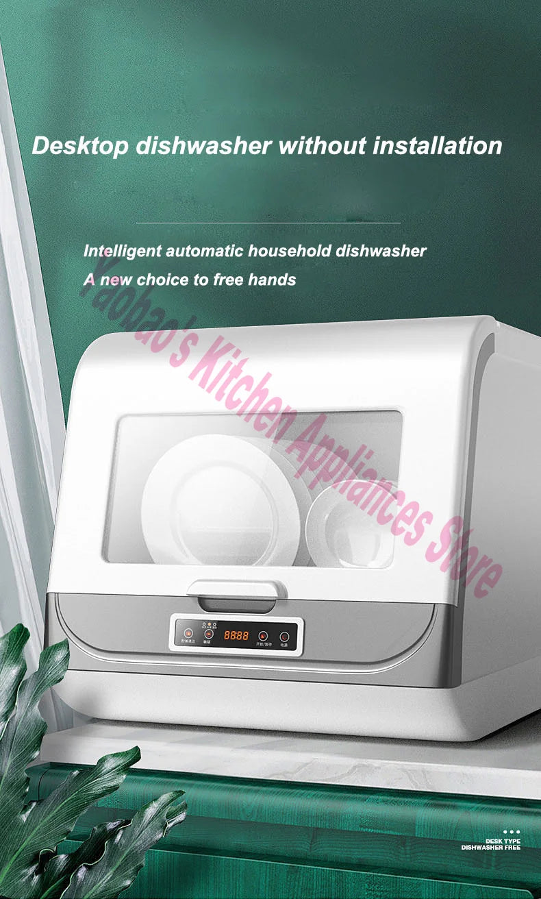 220V/110V High Efficiency Dish Washer Machine Kitchen Dishwasher Household Multifunctional Smart Portable Dishwasher 1200W