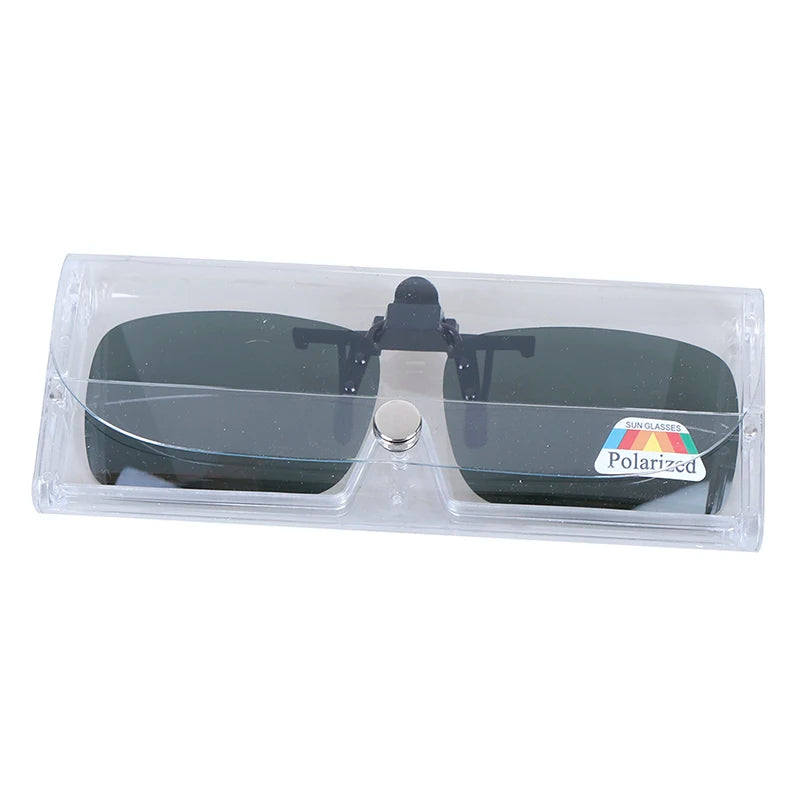 1pc High Quality Unisex Clip-on Polarized Day Night Vision Flip-up Lens Driving Glasses UV400 Riding Sunglasses For Outside