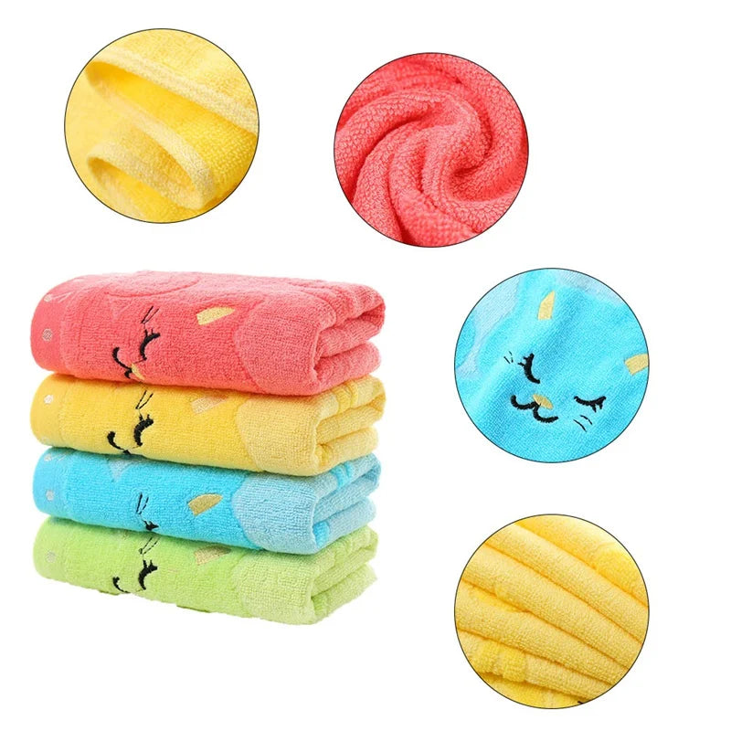 Soft Cotton Bath Towel Cartoon Cat Blanket Baby Newborn Infant Kids Breathable Comfortable Towels Cute Swimwear Shower Cloth