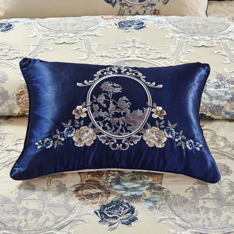 4/6/10Pcs Luxury Royal US Queen King size  Bedding Set Stain Jacquard King/Queen Size Bed set Cotton Bed Spread Duvet Cover set