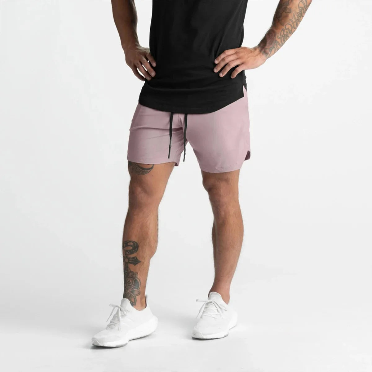 2024 single layer Quick-drying solid color Men's Short pants Fitness Jogger Sport Shorts Sweatpants Fitness Workout Casual pants