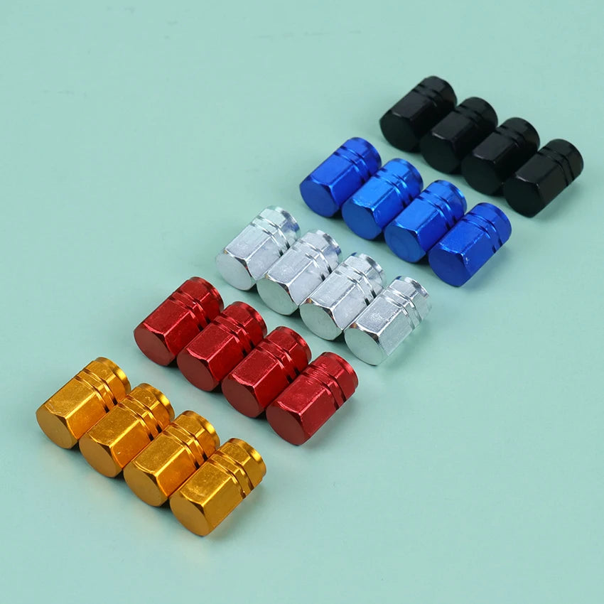 4PCS Car Tire Valve Stem Caps Bolt-In Aluminum Theftproof Valve Caps Car Wheel Tires Valves Tyre Stem Air Caps