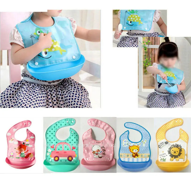 2019 Baby Accessories Bibs Burp Cloths Clothing New Waterproof Silicone Baby Bib Washable Roll Up Crumb Catcher Feeding