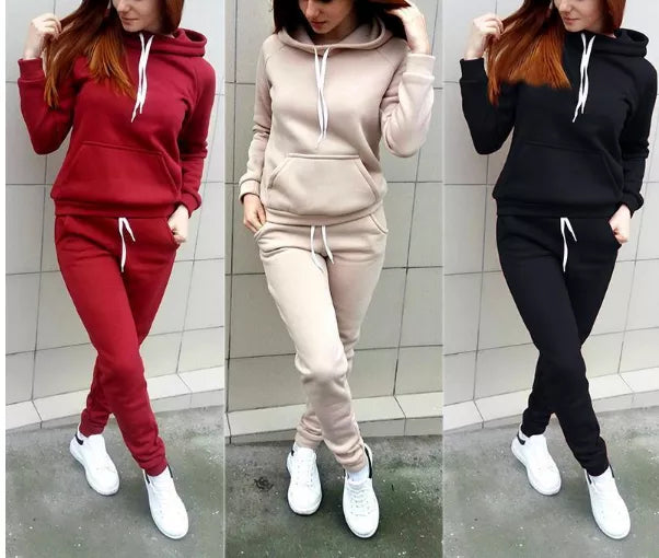 2022 Women Sportswear Autumn Tracksuit Hoodies Pants Tracksuit Sweatshirt Sweat Suit Gym Running Fitness Plus Size Jogging Set