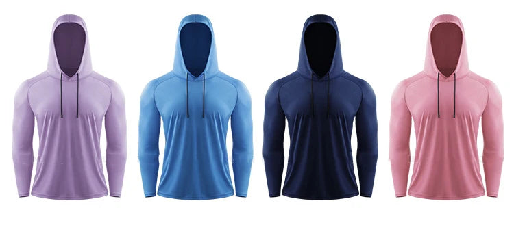 Men's Hoodies Compressed Running Shirts Quick Dry Gym Clothing T-shirt Workout Sportswer Bodybuilding Rashguards Male Solid Tops