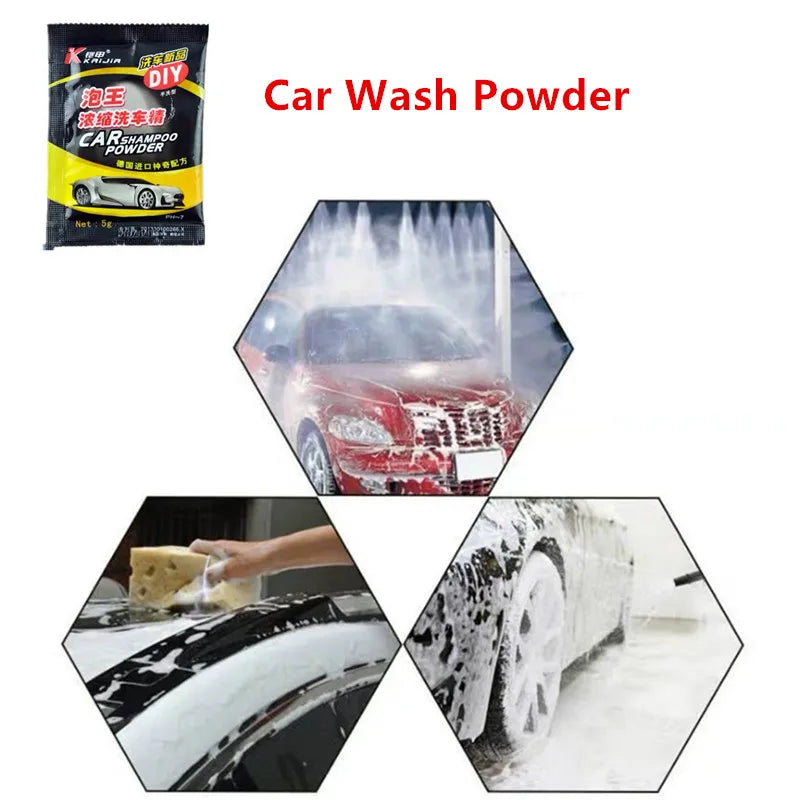 20PCS Car Wash Powder Car Cleaning Shampoo Multifunctional Cleaning Tools Car Soap Powder Windshield Wash Accessories