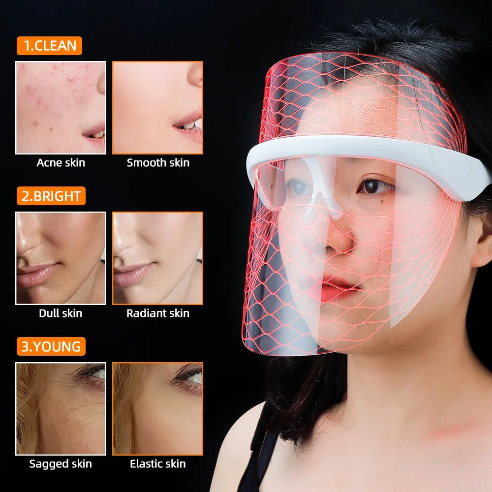 7 Colors LED Light Therapy Face Mask Photon Instrument Anti-aging Anti Acne Wrinkle Removal Skin Tighten Beatuy SPA Treatment