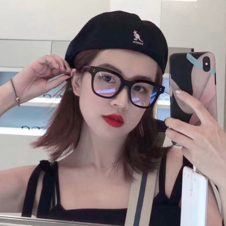 Yang Kaiwen Similar Glasses Plain Black Frame Face-Looking Small Female round Face Large Face Trendy Large Square Frame Plain Glasses Men's Decoration