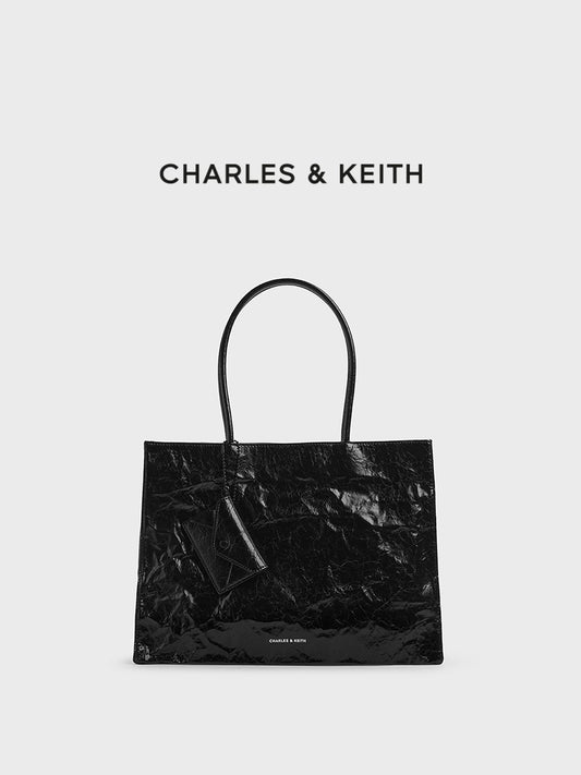 [Mother's Day Gift] Charles & Keith New Arrival CK2-30782346 Large Capacity Ruched Tote Bag