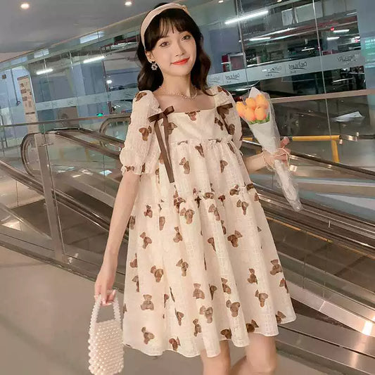 2023 New Style Fat Sister 150.00kg plus Size Summer Younger Short Loose Western Style Cut Out Tulle Tutu Dress