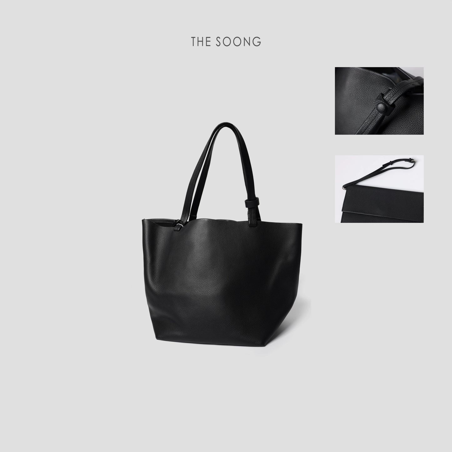 Thesoong Large Capacity Exquisite Abrasion Resistant Cowhide Leather Single-Shoulder Bag