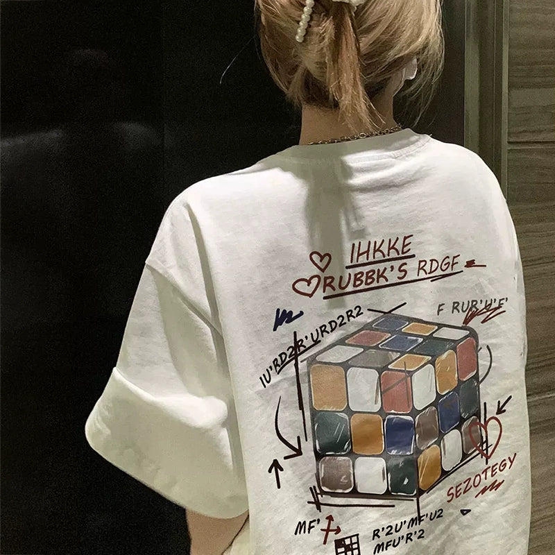 150.00kg Loose Ins Rubik's Cube Cotton Short-Sleeved T-shirt