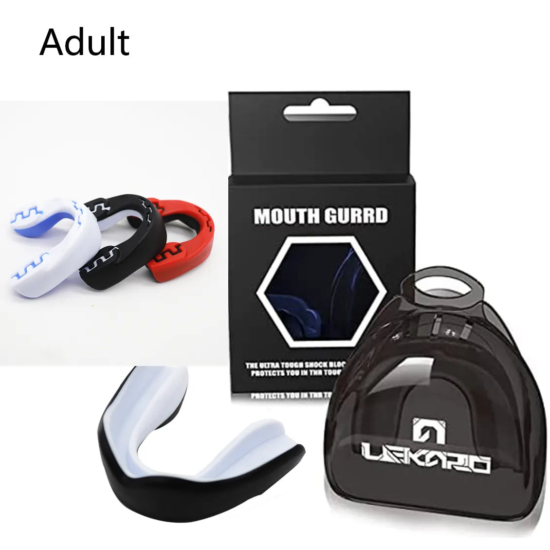 Adult Sports Eva Mouthguard Boxing Tooth Protection Set Mma Fighting Mouth Gear Basketball Football Mouthguard Muay Thai Braces