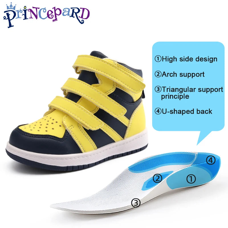 Children's Orthopedic Shoes with Arch and Ankle Support, Kids Toddlers Casual Barefoot Sneakers Flatfeet Valgus Foot Therapy