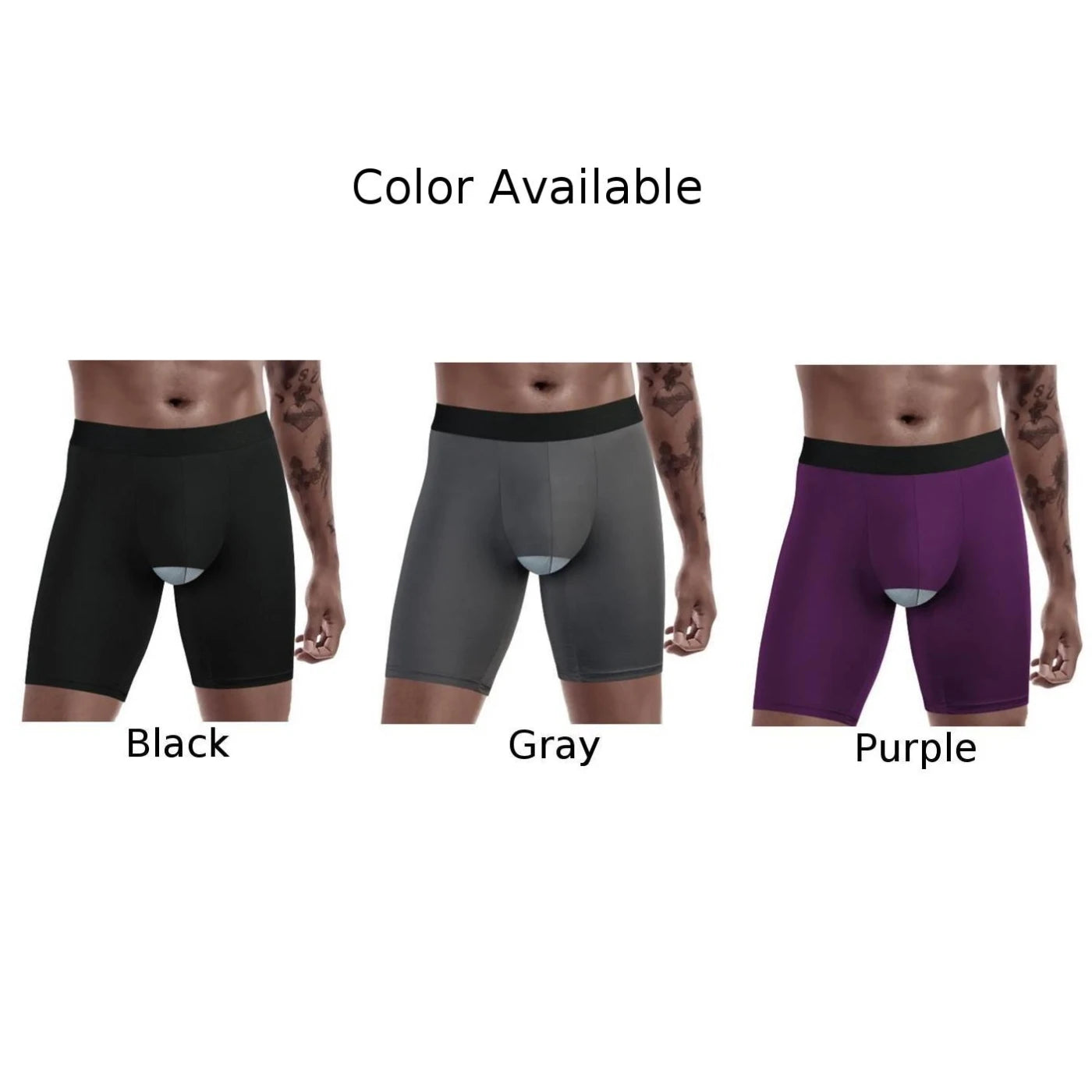 Men Underwear Separate Pouchshorts Breathable Comfort Sport Brief Shorts Panties Stretch Long Male Underpants