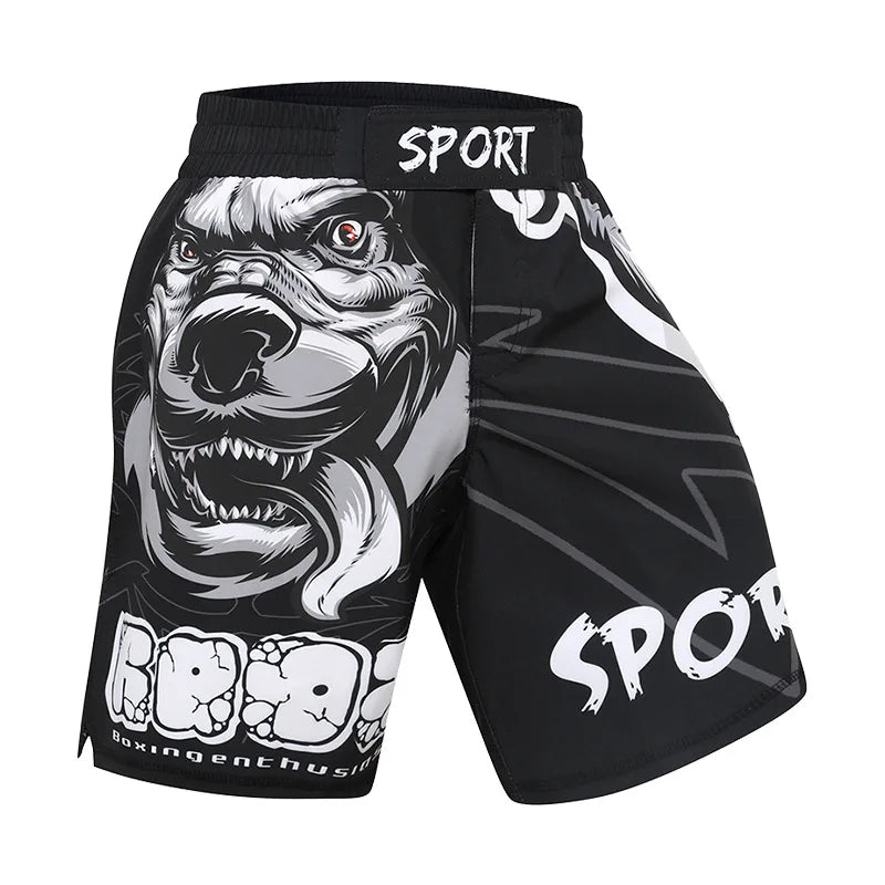 MMA Shorts Kick Boxing Fighting Muay Thai Short Pants Gym Workout Sanda Sports Basketball Trunks Men's Training Running Shorts