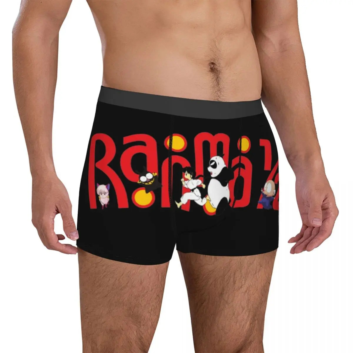 Ranma 12 Funny Logo Underwear Japanese classic cute anime 3D Pouch High Quality Boxershorts Customs Boxer Brief Breathable