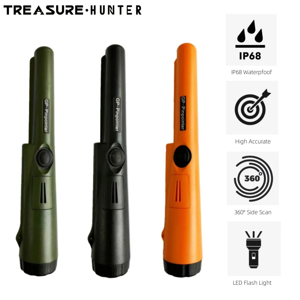 Treasure Hunter GP Pointer Professional Handheld Metal Detector Finder Pinpointer Probe Pinpointing Waterproof 360 Side Scan