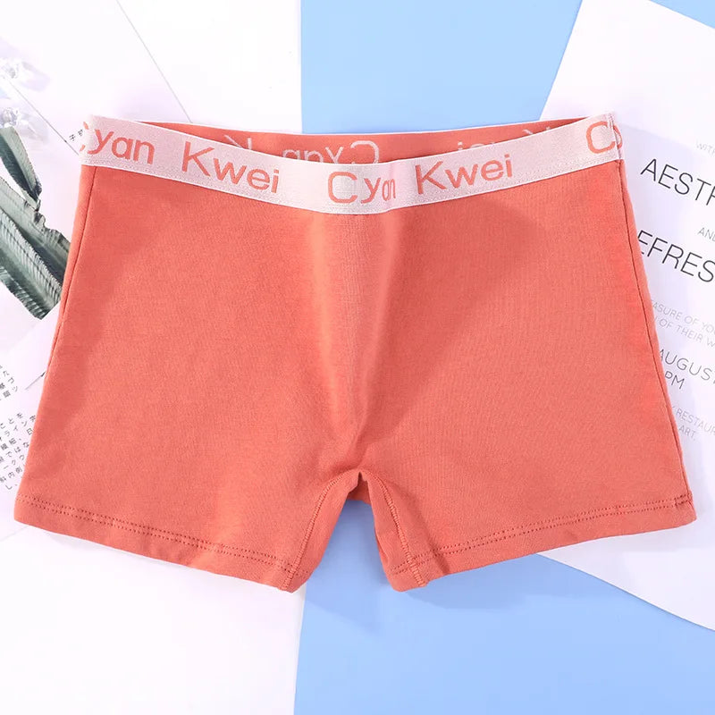 Women Boyshorts Cotton Big Size Solid Female Boxer Underwear Under Skirt