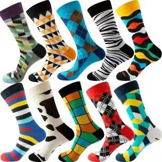 6/10 Pairs Lot Men Women Lovers Socks New Arrival Hallowmas Christmas Animal Ghost Happy Funny Astronaut Space Hip Hop Cotton