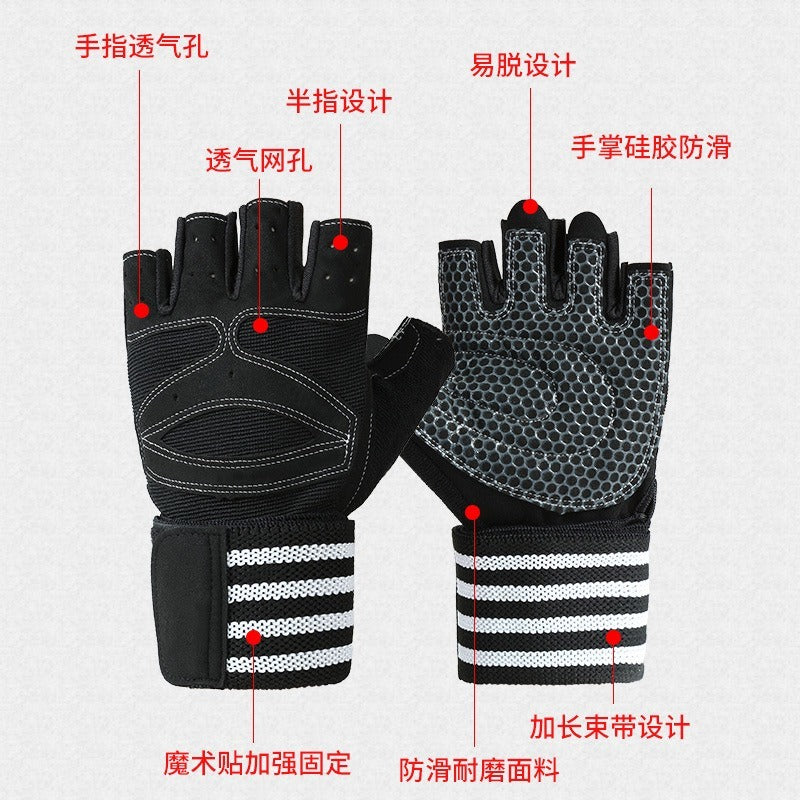 Gym Gloves Fitness Weightlifting Gloves Bodybuilding Training Sports Workout Cycling Sports Workout Gloves Men's Women's