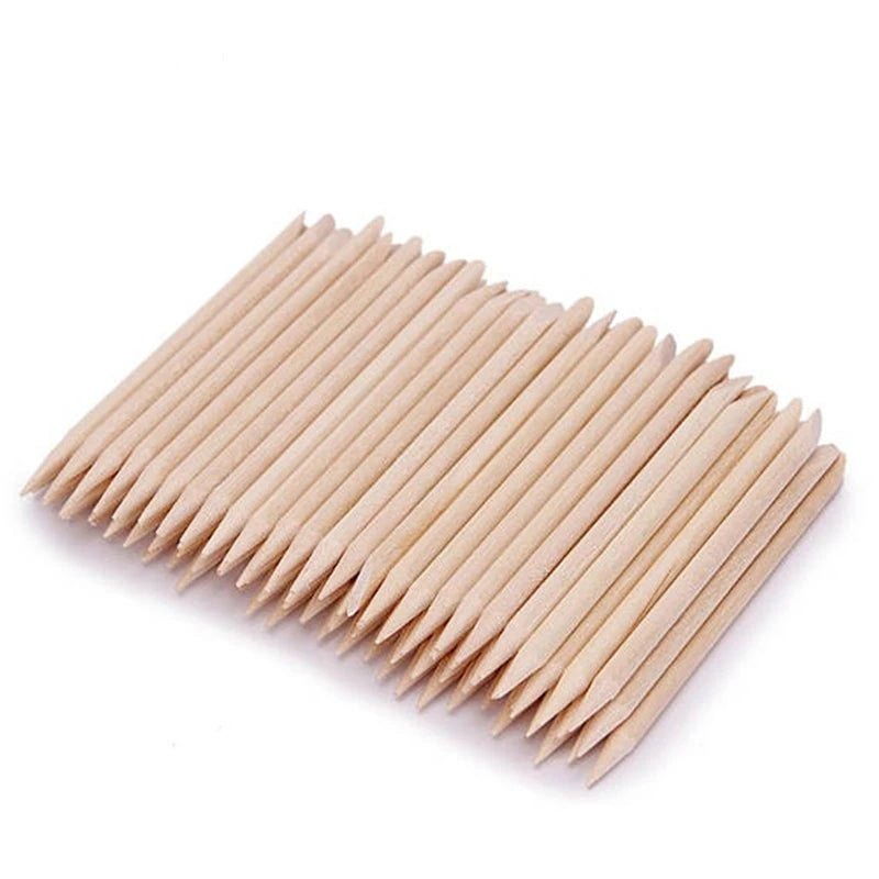 500Pcs Orange Wood Sticks for Nails BULK Double Sided Cuticle Pusher Remover Nail Art Manicure Pedicure Tool for Manicure Pedicu