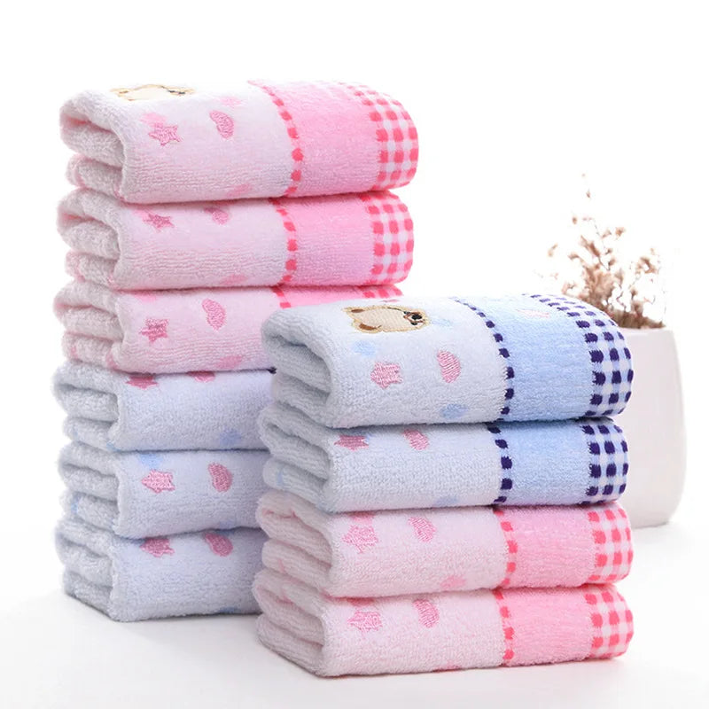 25*50cm baby cartoon bear soft towel high quanlity cotton baby printing washcloth handkerchief kids feeding wipe cloth towel