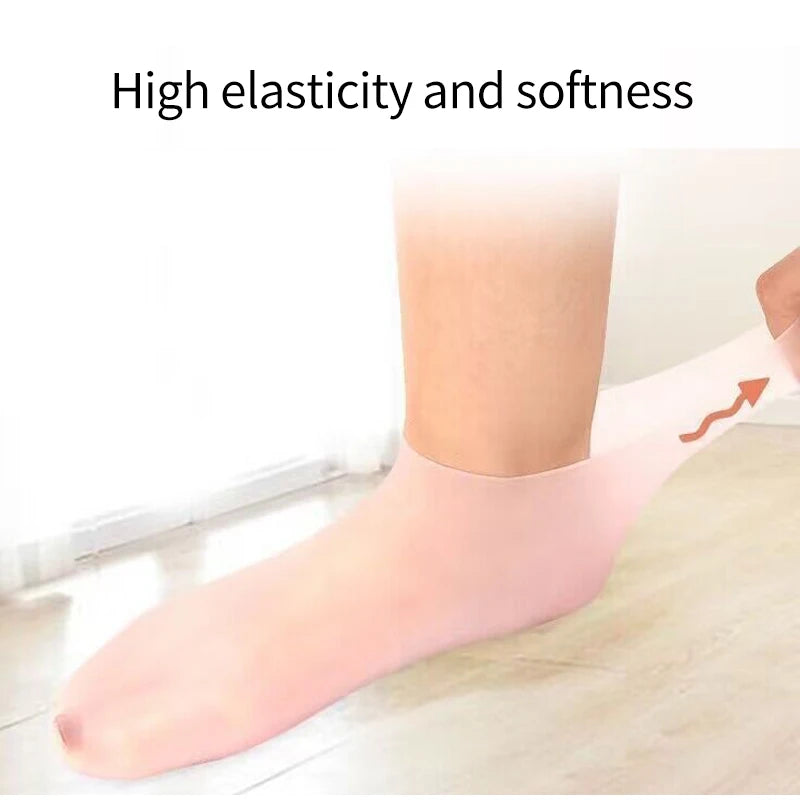 1Pairs Silicone Moisturizing Foot Socks Dry Cracked Feet Foot Care Socks Spa Pedicure Socks Massage Moisturizing Gel Socks