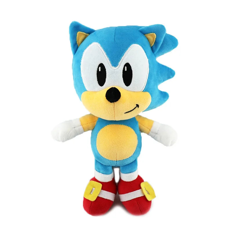 25cm New Style Cartoon Anime Sonic Pillow Plush Toys Soft Stuffed Animals Dolls for Kids Christmas Graduation Birthday Gifts