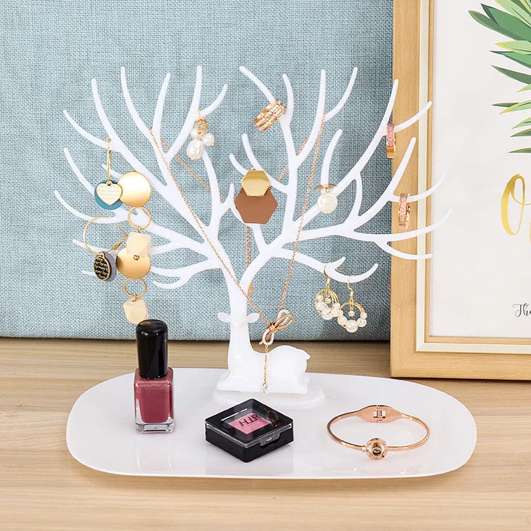 Deer Jewelry Display Stand Earrings Necklace Ring Jewelry Display Tray Tree Storage Racks Organizer Holder Make Up Decoration