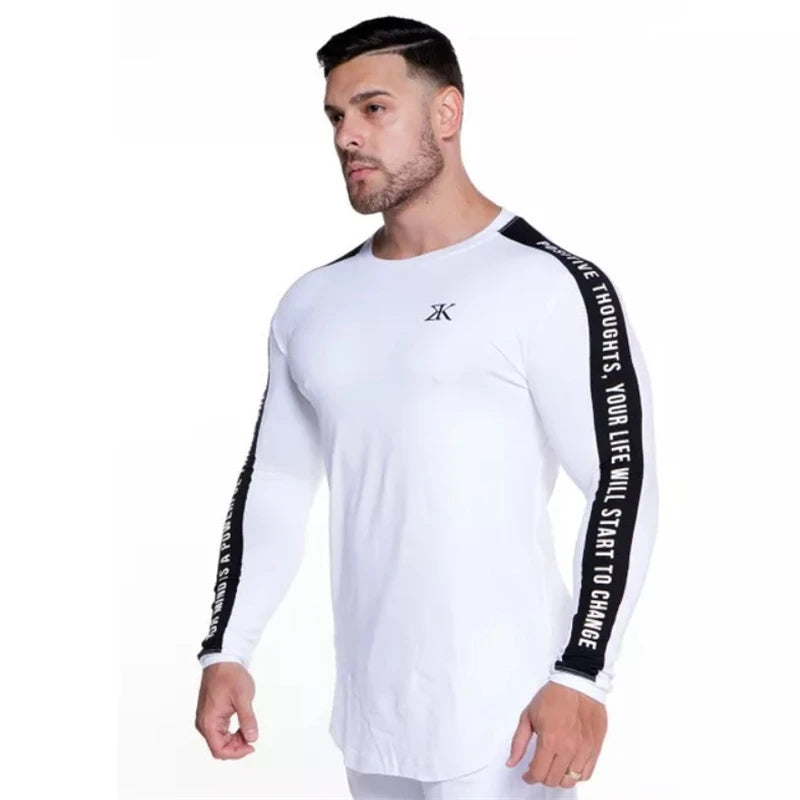 Men Running Sport Shirts Gym Fitness Muscle Comfortable Long sleeve t shirt Male Jogging Training Tee Tops Sportswear Clothing