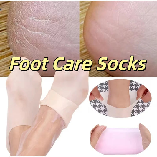 1Pairs Silicone Moisturizing Foot Socks Dry Cracked Feet Foot Care Socks Spa Pedicure Socks Massage Moisturizing Gel Socks