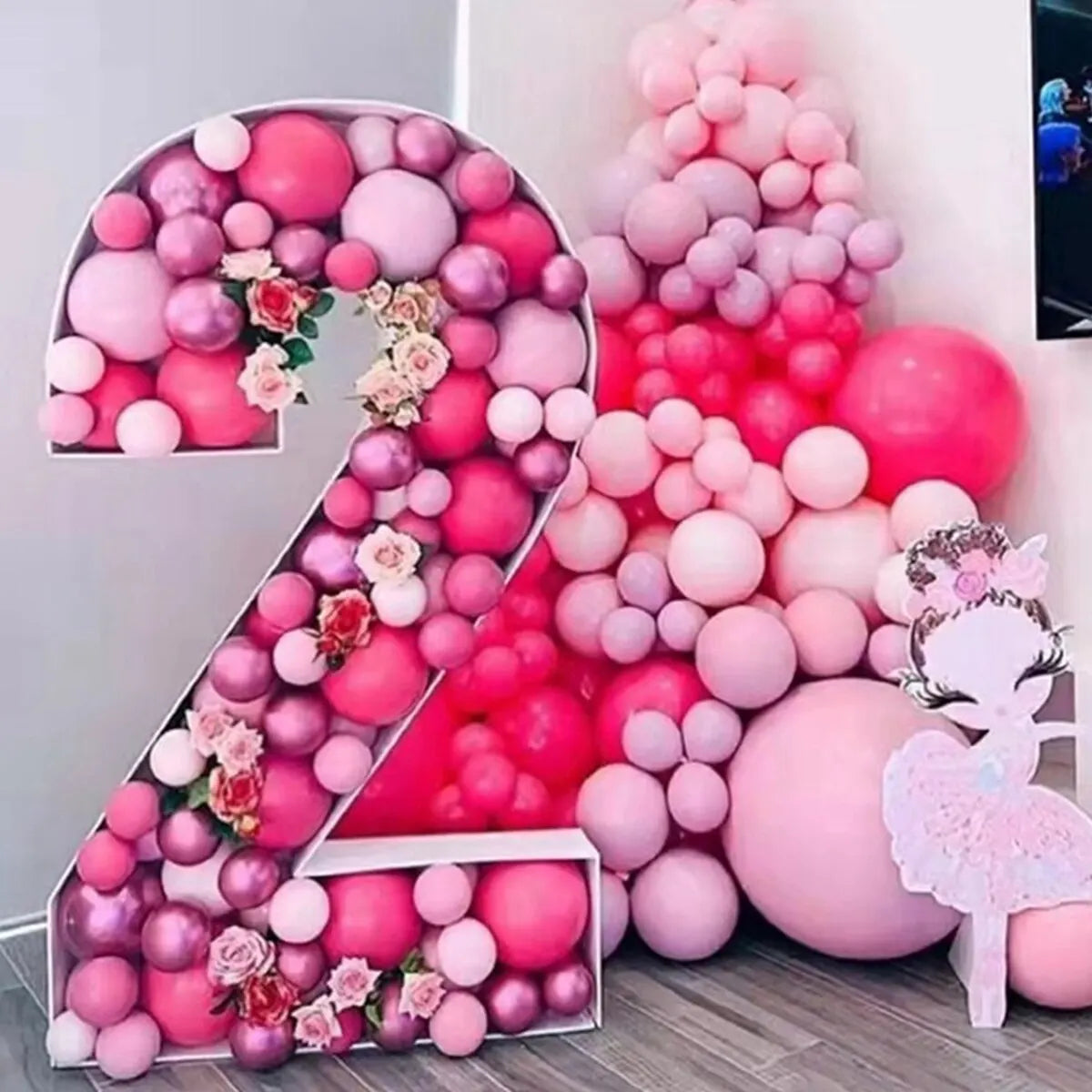 73 Giant Birthday Figure 0-9 Balloon Filling Box 1st 18th Birthday Decor Number 30 40 50 Balloon Frame Anniversary Decor