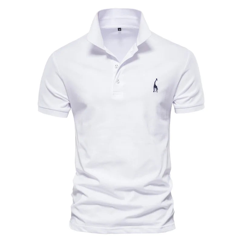 2023 Summer New Luxury Men's Polo Shirt High Quality Solid Casual Golf Wear Men Slim Fit Embroidery Short Sleeve Polo Shirt