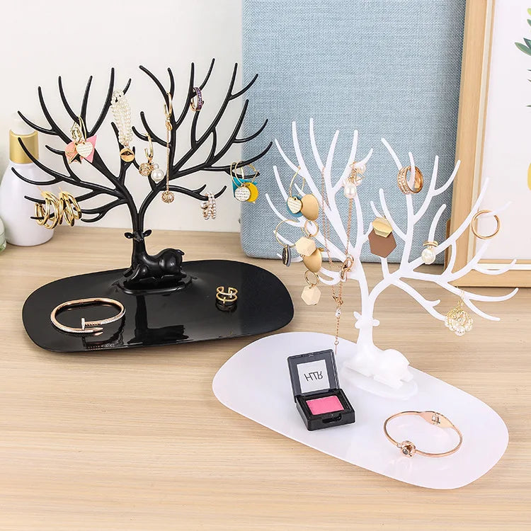 Deer Jewelry Display Stand Earrings Necklace Ring Jewelry Display Tray Tree Storage Racks Organizer Holder Make Up Decoration