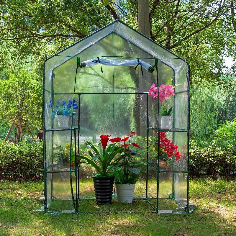 2024 New Large Walk In Greenhouse Cover House Garden Waterproof  Outdoor Indoor Wintering Plant Protection Grow Tent (No Frame)