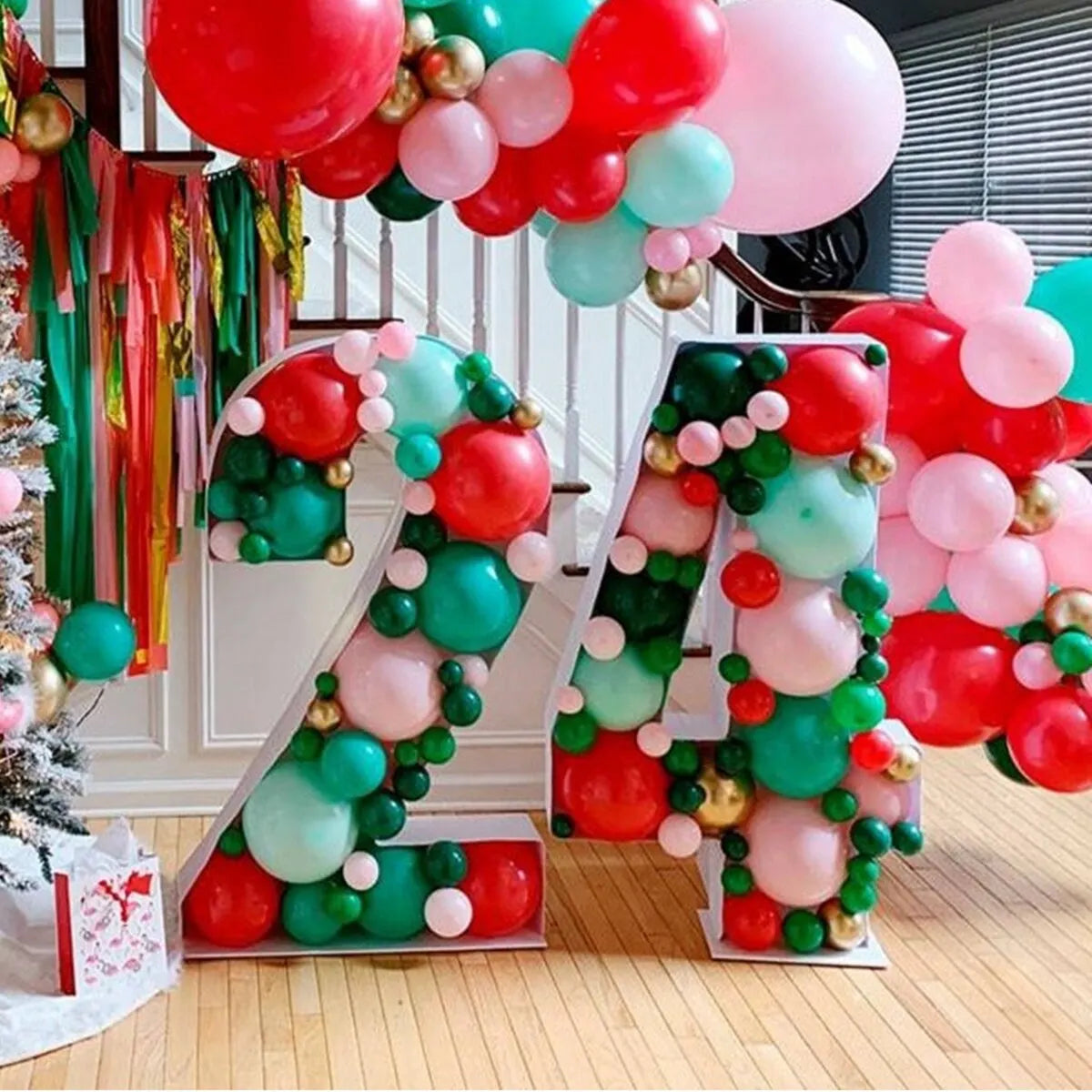 73 Giant Birthday Figure 0-9 Balloon Filling Box 1st 18th Birthday Decor Number 30 40 50 Balloon Frame Anniversary Decor