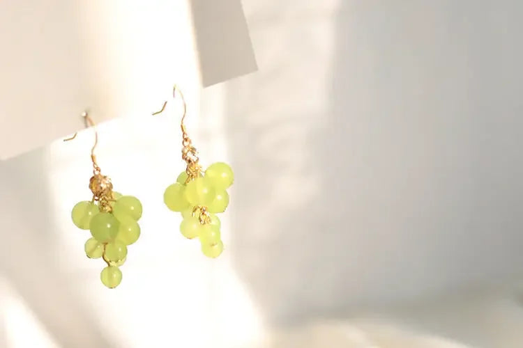 Серьги Женские Fashion Grape Earrings For Women Simple Cute Fruit Drop Dangle Hook Earring Party Trendy Jewelry Accessories Gift