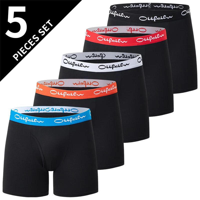 5 /10 Pack Fashionable Men's Long Underwear Casual Boyshort Youth Sports Shorts Comfortable Breathable Stretch Shorts Underwear