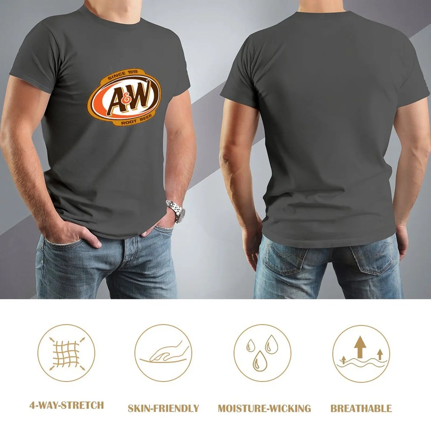 A&W Root Beer Logo Since 1919 T-Shirt t-shirts t shirts boys animal print shirt mens tall t shirts Men's fashion t-shirts