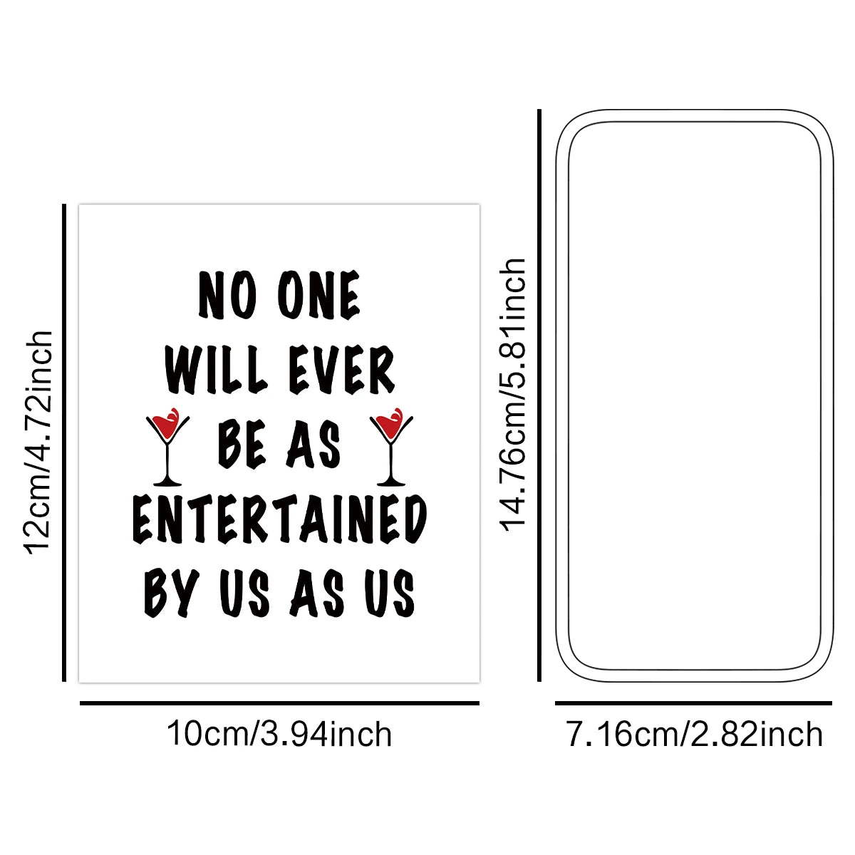 4pcs Humorous Wine Bottle Labels,'No One Will Ever Be As Entertained By Us As Us', for Best Friends, Birthday Gift Wine Stickers