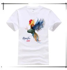 Summer Fashion Tees 2024 New Camisetas Short-sleeved T shirt Men Women Cock colored drawing Printed T-shirts Tops #106